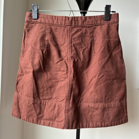 Everlane	Dark Brown Mini Skirt - Size 2 - Picture 2 of 3